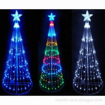 Multicolor LED Christmas Tree Light, 2 Meters High, with Controller for Outdoor and Indoor Use